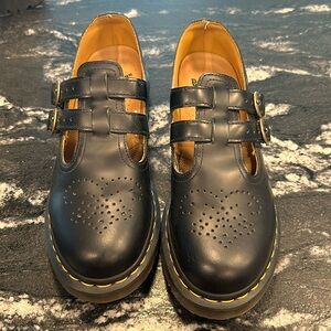 Dr. Martens Black Leather Mary Jane Shoes